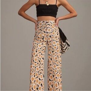 Anthropologie Maeve Colette Daisy Print Pants